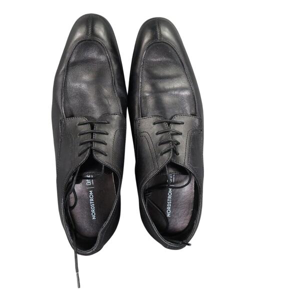 Nordstrom Shoes Men 10 Oxford Derby Dress Formal Leather OrtholiteBlack Classic - Picture 7 of 15
